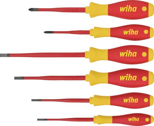 Wiha  Schroevendraaierset VDE 6-delig Plat, Kruiskop Phillips