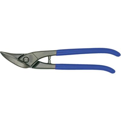 Blauwgekleurde plaatschaar, geschikt voor het knippen van metaalplaten.