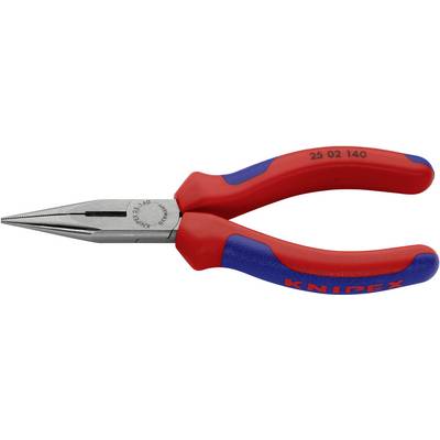 Rode en blauwe punttang van het merk Knipex, geschikt voor grijpen en knippen in ambachtelijke toepassingen.