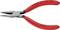 Een rode tang, model "Knipex 37 31 125", vervaardigd uit chroom-vanadiumstaal, met de tekst 'Made in Germany'.