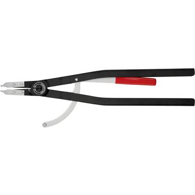 Tang met lange steel en rode schuifgreep, gebruikt voor het installeren en verwijderen van C-borgringen.
