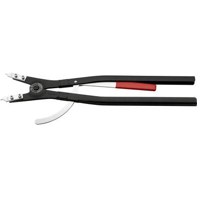 Tang met lange handgreep in zwart en rood, geschikt voor het grijpen en vasthouden.