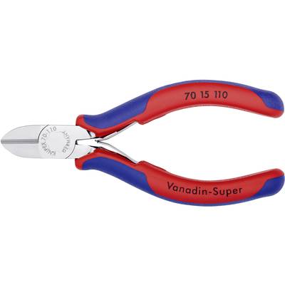 Platentang met rode en blauwe handgrepen en zilveren snijkanten. Op de handgreep staat 'Vanadin-Super'.