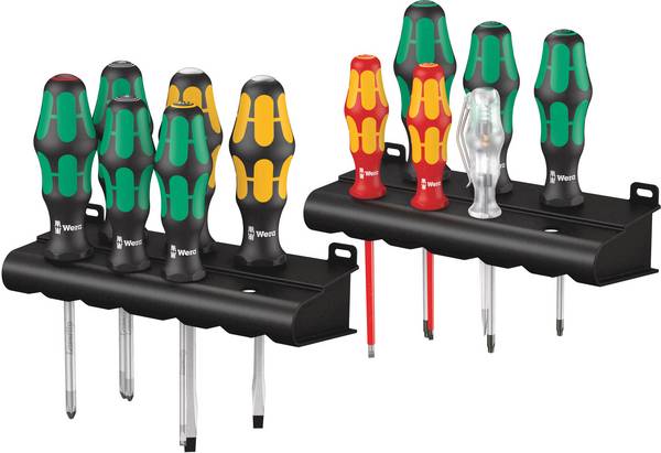 Wera Kraftform XXL TX Schroevendraaierset Werkplaats 12-delig Plat, Kruiskop Phillips, Kruiskop Pozidriv, Binnen-Torx
