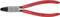 Rote KNIPEX borgveertangtang, Model 44 21 J21, geschikt voor binnenringen van 19-60 mm. Handgreep met opschrift 'Chroom-Vanadium'.