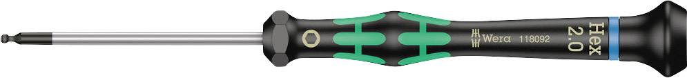 Zwart-groene schroevendraaier met opschrift 'Hex 2.0'. Geschikt voor precisiewerk, ergonomisch gevormde handgreep.