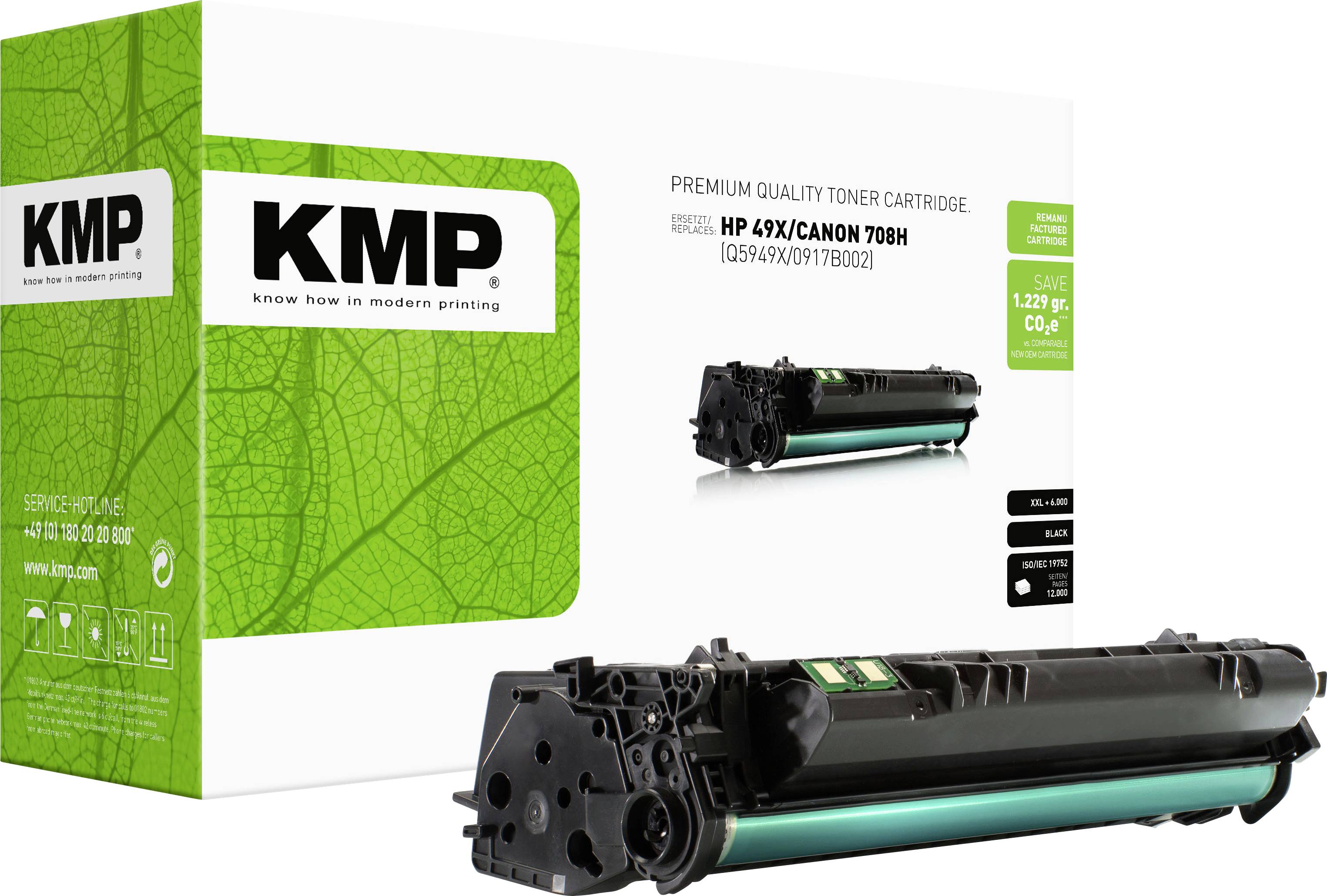 KMP Toner vervangt Canon, HP 49A, 49X, Q5949A, Q5949X Compatibel Zwart 12000 bladzijden H-T80 1128,5000