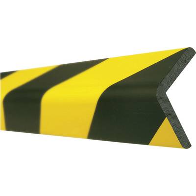 Geel-zwarte waarschuwingshoek, diagonaal gestreept, loopt van links naar rechts. Wordt gebruikt voor het markeren van gevarenzones.