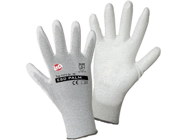 Worky 1171 ESD fijn gebreide handschoenen Nylon-koolstofvezel met PU-coating Maat 9