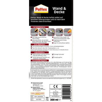 Pattex Wand & Decke Acryl Kleur (specifiek): Wit 300 ml