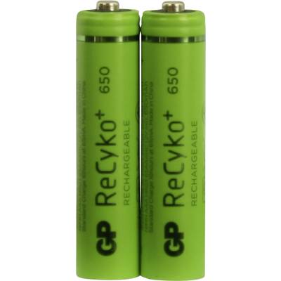 GP Batteries HR03 Oplaadbare AAA batterij (potlood) NiMH 650 mAh 1.2 V 2 stuk(s)
