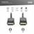 'Afbeelding van een DisplayPort-kabel met aansluitcontacten. De kabel is 2 meter lang en ondersteunt een bandbreedte van 21,6 Gbps met Ultra-HD- en HDCP-standaarden.'