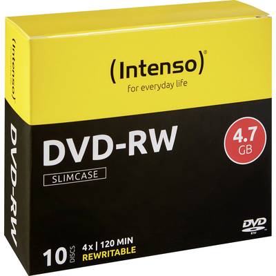 Intenso 4201632 DVD-RW disc 4.7 GB 10 stuk(s) Slimcase Herschrijfbaar