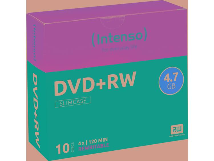 DVD+RW disc 4.7 GB Intenso 4211632 10 stuks Slimcase Herschrijfbaar