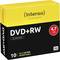 'Intenso DVD+RW' in slimcase, 4,7 GB capaciteit, herschrijfbaar, 10 stuks per verpakking, geschikt voor 120 minuten video-opname.