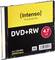 Een Intenso DVD+RW hoes met 4,7 GB opslagcapaciteit, herschrijfbaar, 4x snelheid, geschikt voor maximaal 120 minuten video.