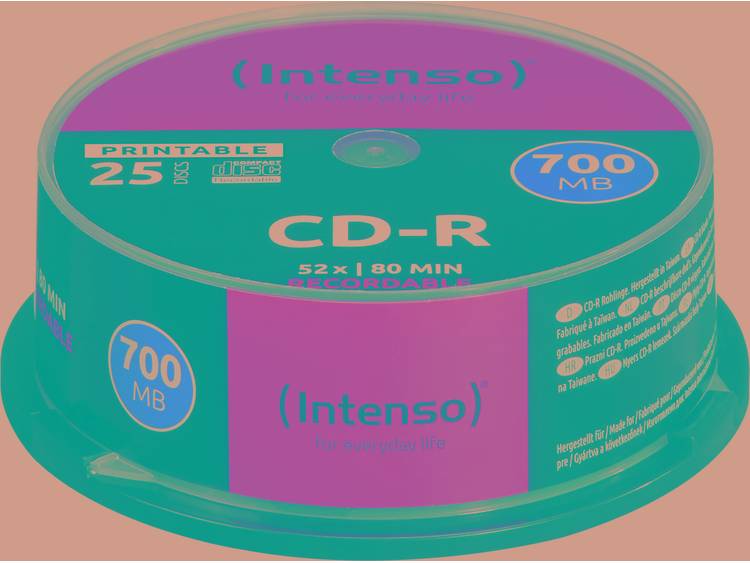 Intenso CD-R 80min-700Mb 52x (25) printable (1801124)
