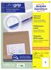 Avery-Zweckform 6119 Universele etiketten 210 x 297 mm Papier Wit 30 stuk(s) Permanent hechtend Inkjet, Laser (zwart/wit), Laser (kleur), Kopiëren (zwart/wit), Kopiëren (kleur), Handschriften
