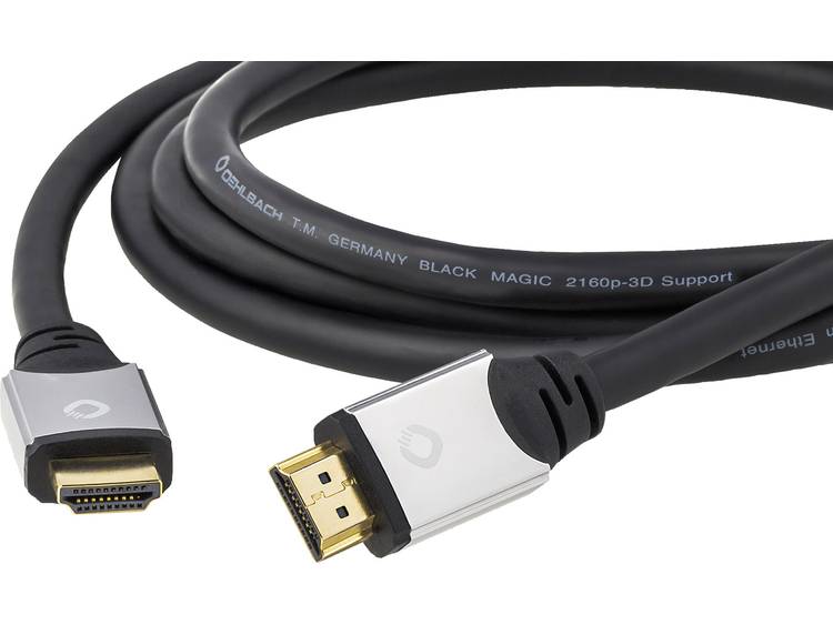 Oehlbach HDMI Aansluitkabel [1x HDMI-stekker <=> 1x HDMI-stekker] 1.70 m Zwart