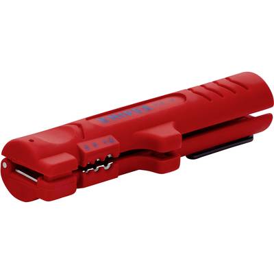 Rood kabelstriptang, slank ontwerp met ergonomische greep, geschikt voor nauwkeurig strippen van kabels.