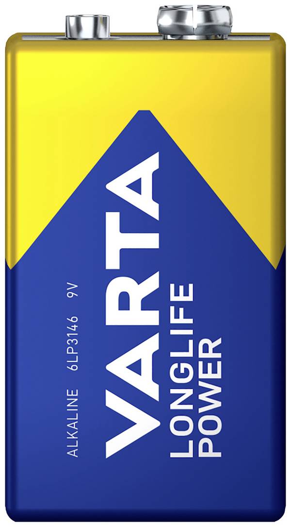 Varta LONGLIFE Power 9V Bli 2 9V batterij (blok) Alkaline 580 mAh 9 V 2 stuk(s)