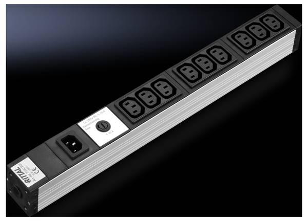 Rittal DK 7240.201 Stekkerdoos Negenvoudig, Met apparaatbus Aluminium Meerdere kleuren 1 stuk(s)