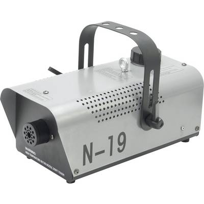 Rookmachine, modelnummer N-19, met zwarte draaggreep en ventilatiesleuven aan de bovenkant.
