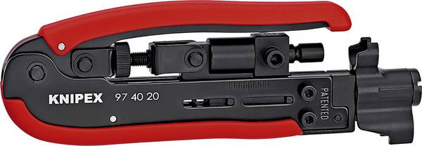 Knipex 97 40 20 SB Compressiegereedschap Geschikt voor: F-stekker, BNC-stekker, RCA-stekker RG59, RG6, RG11