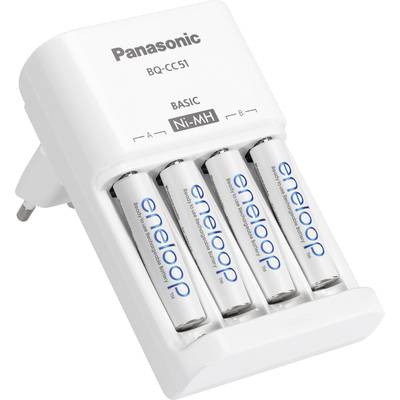 Panasonic BQ-CC51 + 4x eneloop AAA Batterijlader NiMH AAA (potlood), AA (penlite)