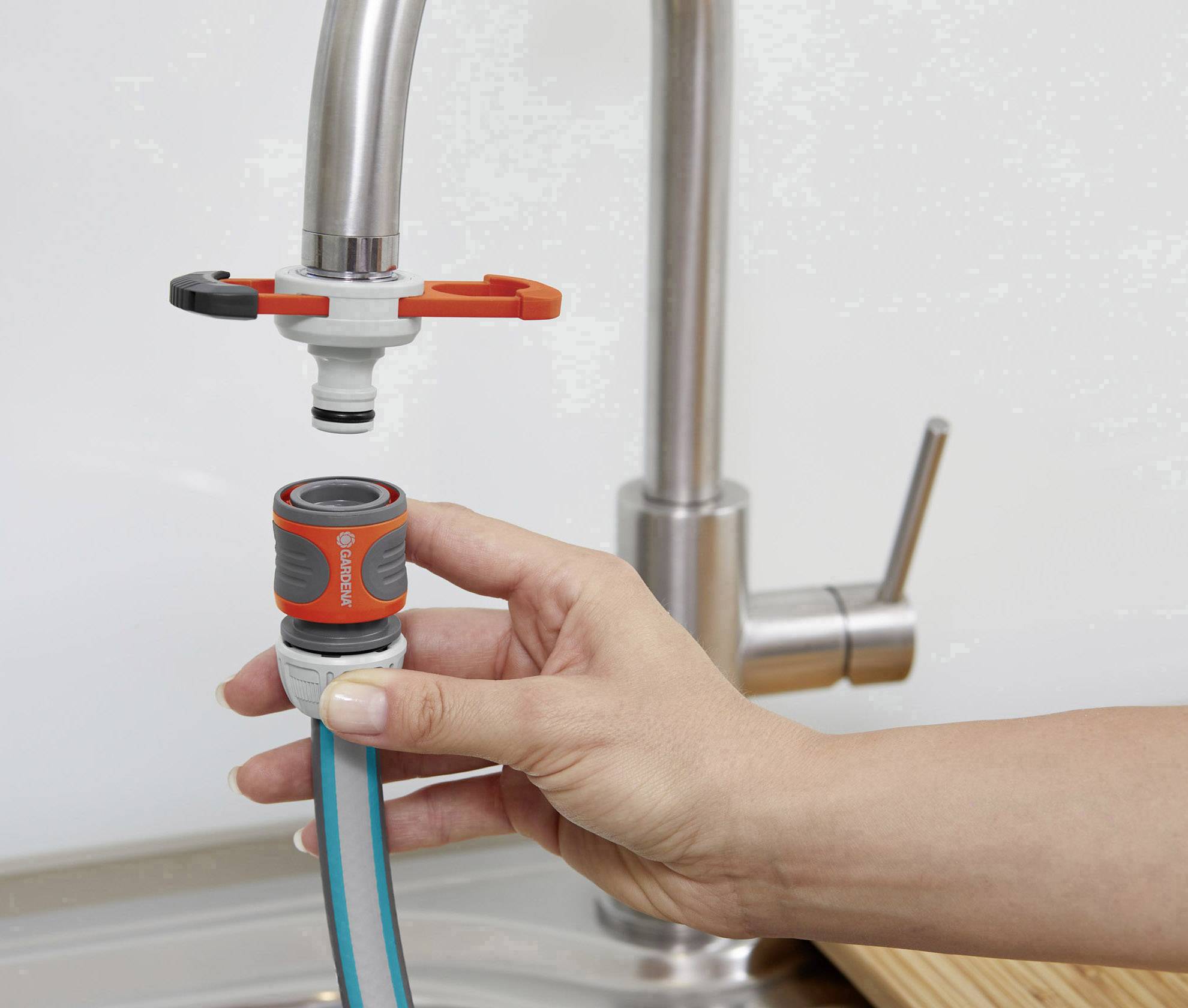 GARDENA 8187-20 Kunststof Kraanadapter M22 binnendraad, M24 buitendraad, Steekkoppeling-6