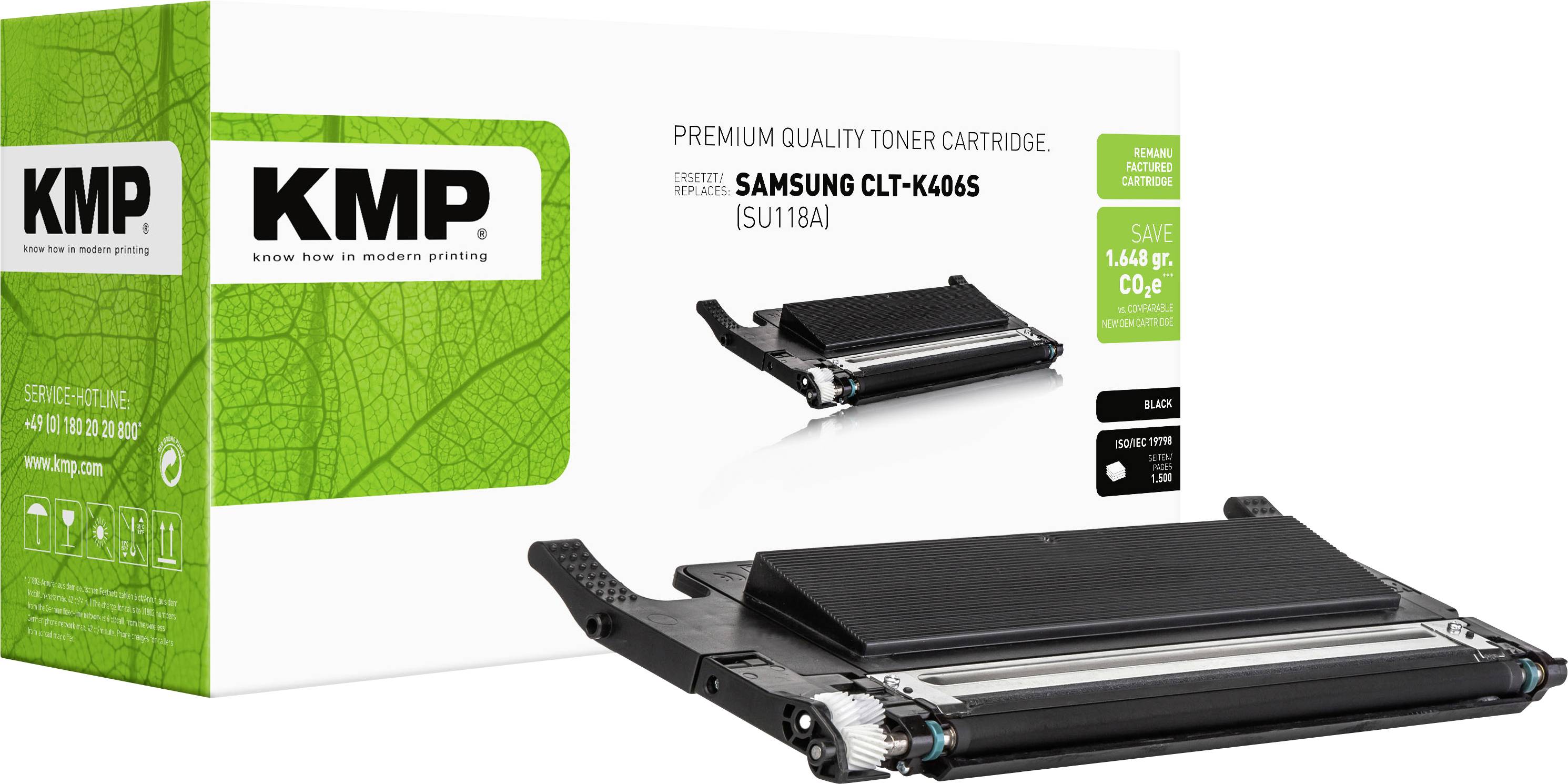 KMP Tonercassette vervangt Samsung CLT-K406S Compatibel Zwart 1500 bladzijden SA-T53