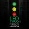 'LED + Audio voor laadstatus' staat voor drie batterijen met gekleurde LED-indicatoren: Rood (laag), Geel (gemiddeld), Groen (vol). Energieopslagweergave.