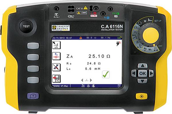 Chauvin Arnoux C.A 6116N + Software Dataview Installatietesterset  VDE-norm 0100, 0105, 0413