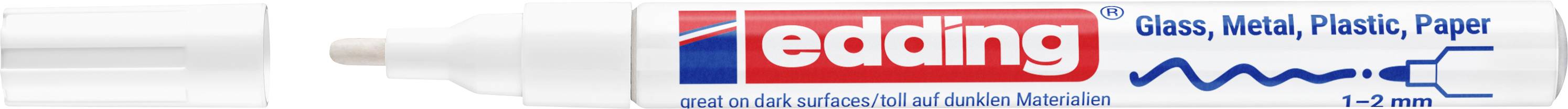 Edding 4-751-9-049 751 Lakmarker Wit 1 mm, 2 mm N/A
