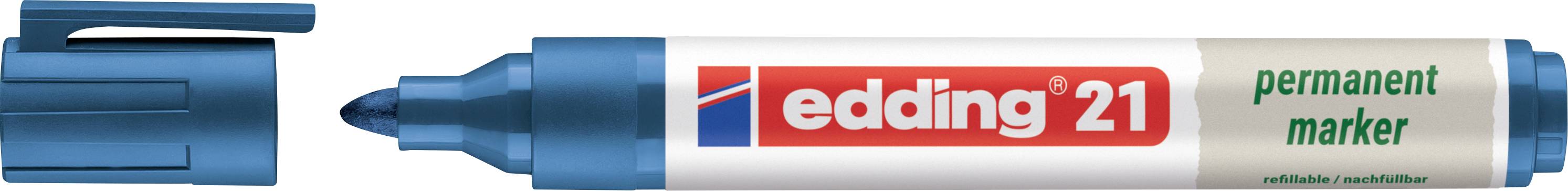 Edding edding 21 permanent marker EcoLine 4-21003 Permanent marker Blauw Watervast: Ja
