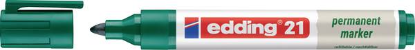 Edding edding 21 permanent marker EcoLine 4-21004 Permanent marker Groen Watervast: Ja