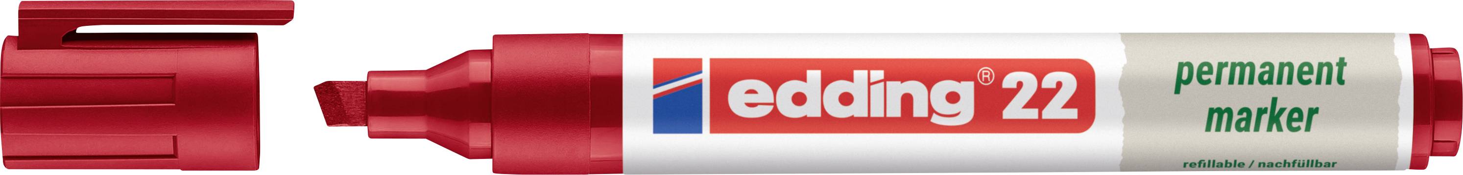 Edding edding 22 permanent marker EcoLine 4-22002 Permanent marker Rood Watervast: Ja