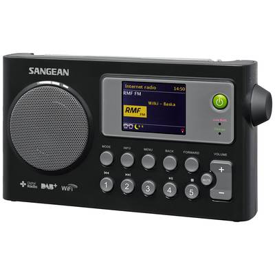 Sangean WFR-27 C Transistorradio met internetradio DAB+, VHF (FM), Internet Internetradio Acculaadfunctie Zwart