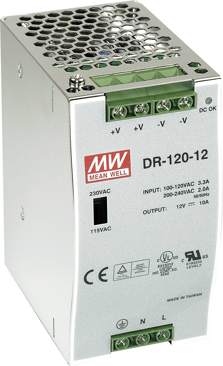Mean Well DR-120-24 DIN-rail netvoeding 24 V/DC 5 A 120 W 1 x | Conrad.nl