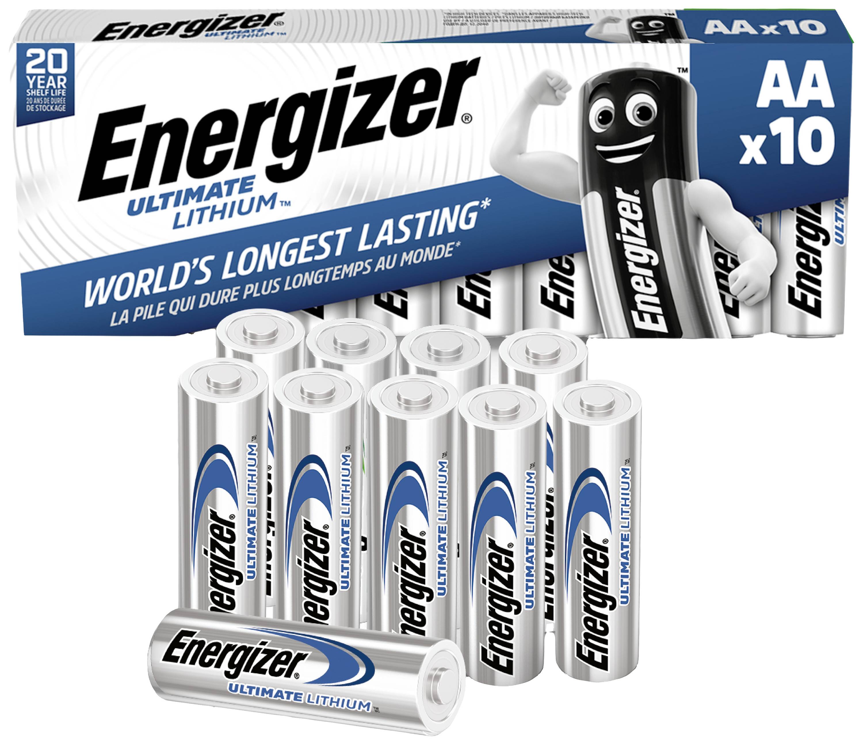 Energizer Ultimate FR6 AA batterij (penlite) Lithium 3000 mAh 1.5 V 10 stuk(s)