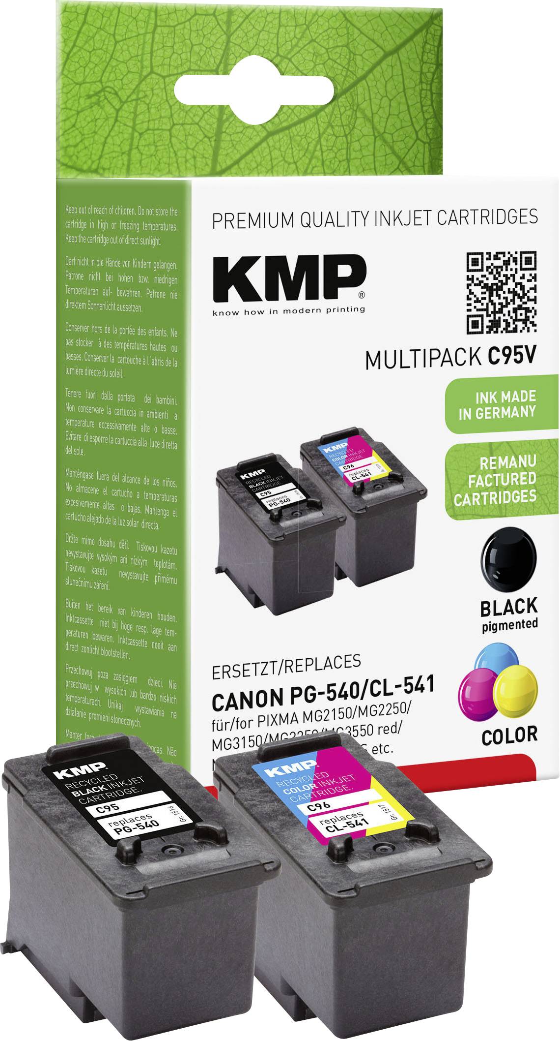 verband Plicht Melancholie KMP Inkt vervangt Canon PG-540, CL-541 Compatibel Combipack Zwart, Cyaan,  Magenta, Geel C95V 1516,4850 kopen ? Conrad Electronic