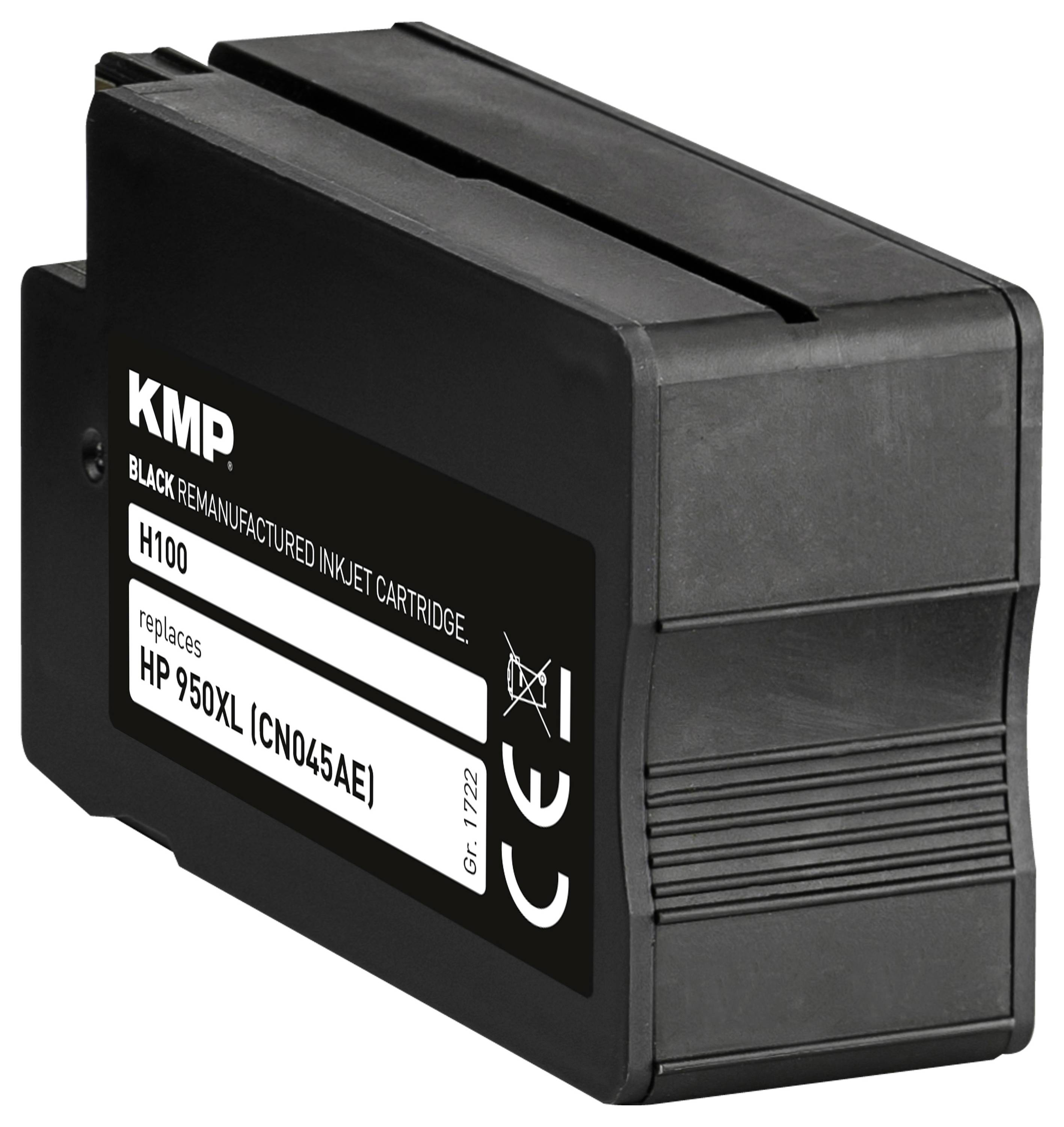 KMP Inktcartridge vervangt HP 950XL, CN045AE Compatibel Zwart H100 1722,4001-2