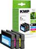 KMP Inktcartridge vervangt HP 951XL, CN046AE, CN047AE, CN048AE Compatibel Combipack Cyaan, Magenta, Geel H101V 1723,4050