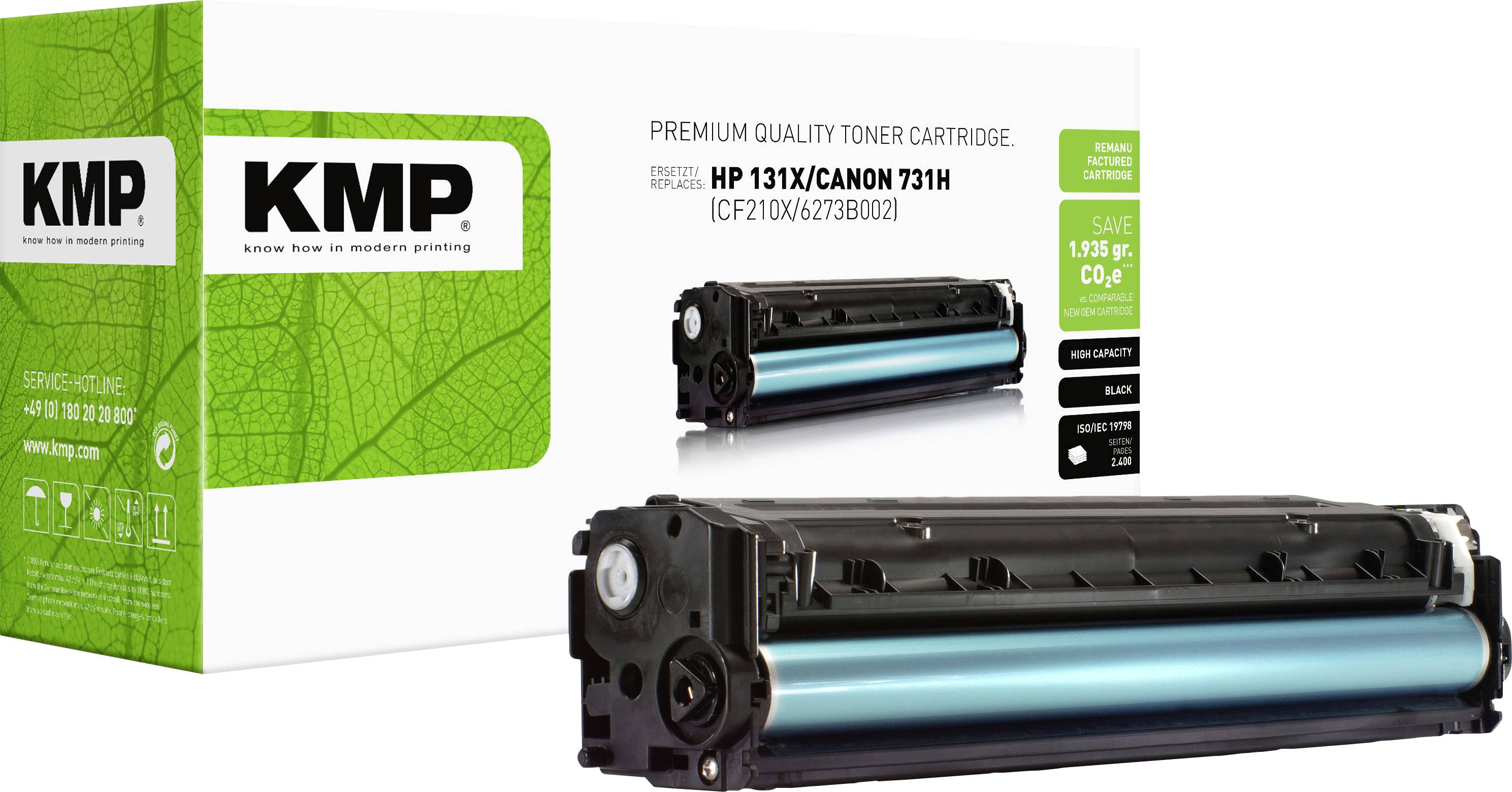 KMP Toner vervangt HP 131X, CF210X Compatibel Zwart 2400 bladzijden H-T171 1236,3000