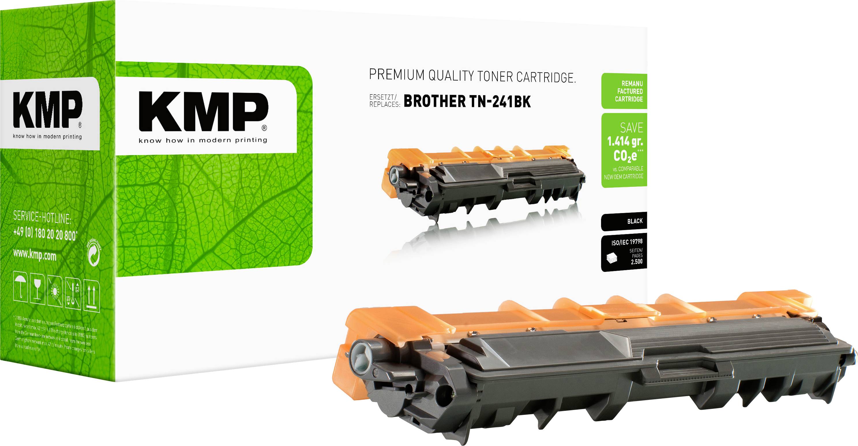 KMP Tonercassette vervangt Brother TN-241BK, TN241BK Compatibel Zwart 2500 bladzijden B-T48