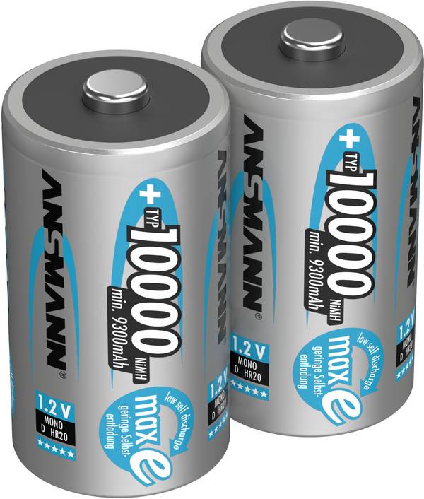 Ansmann maxE Oplaadbare D batterij (mono) NiMH 10000 mAh 1.2 V 2 stuk(s)