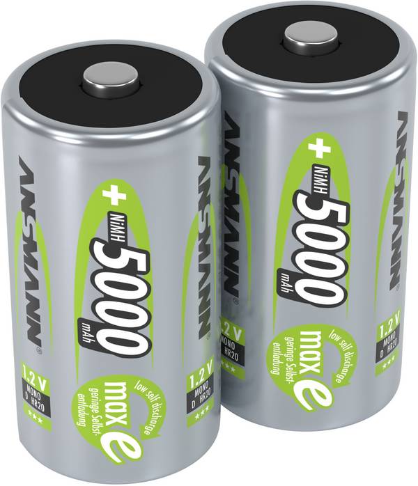 Ansmann maxE HR20 Oplaadbare D batterij (mono) NiMH 5000 mAh 1.2 V 2 stuk(s)