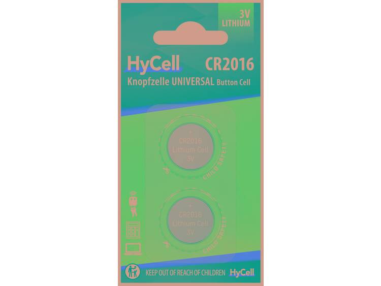 HyCell Knoopcel CR 2016 Lithium 70 mAh 3 V 2 stuks