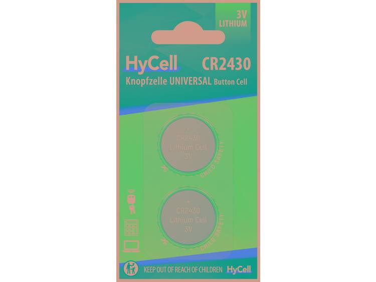 HyCell Knoopcel CR 2430 Lithium 300 mAh 3 V 2 stuks