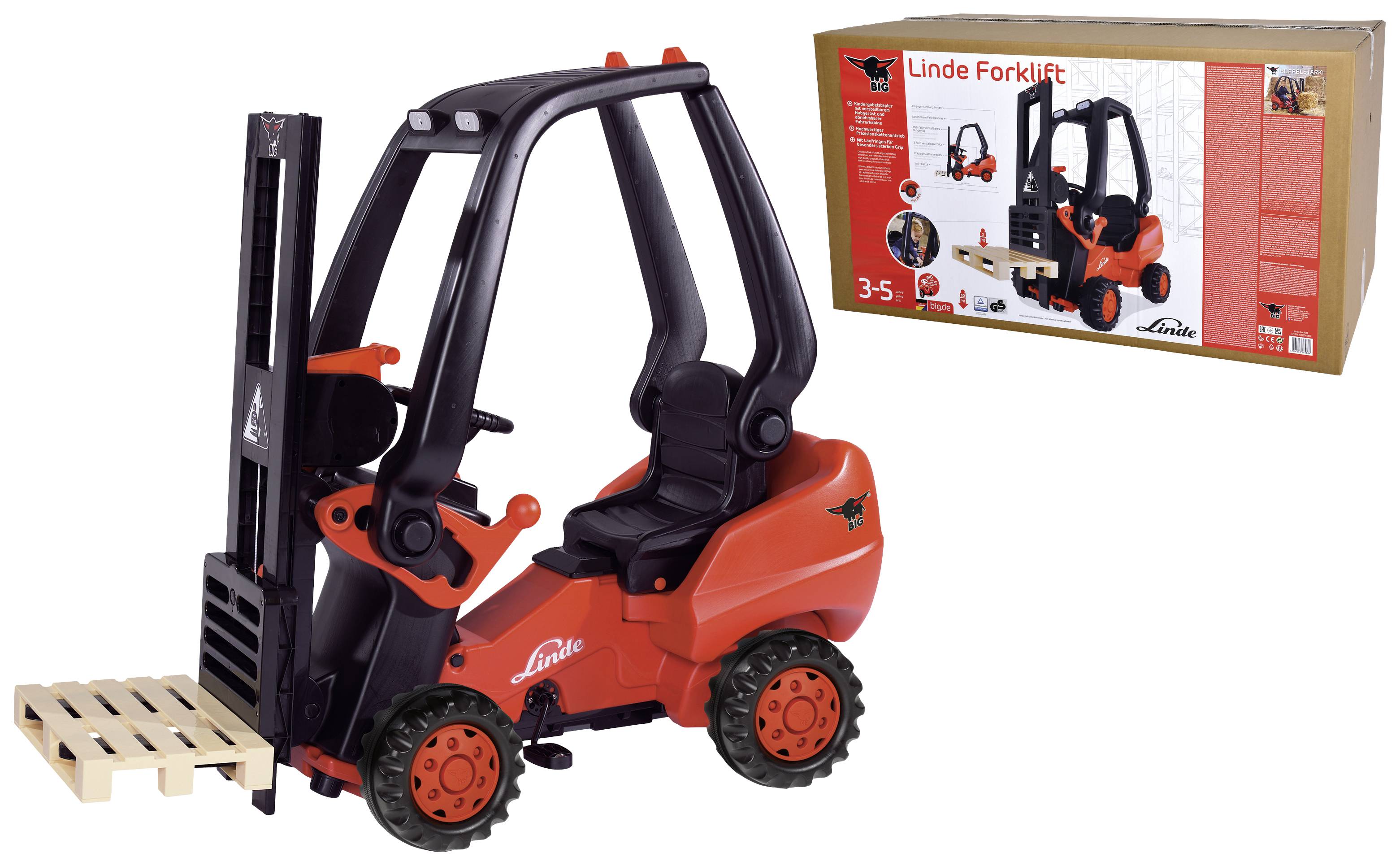 BIG Linde-vorkheftruck zwart/rood-4